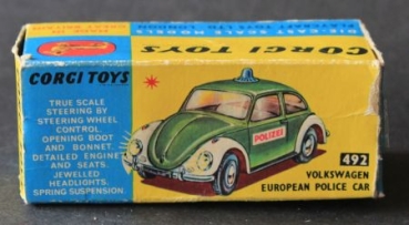 Corgi Toys Volkswagen Käfer Polizei 1965 Original Leerbox (7253)